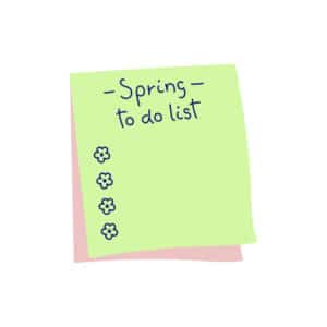 Spring lawn to do list brown spots revive