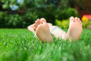 how to get green grass children relaxing summertime